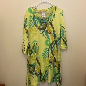NWT Fresh Produce Rio Boca dress size large. Two front pockets. 3/4 sleeve.